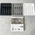 Expandable Cutlery Tray for Kitchen Drawer – Adjustable Utensil Organizer with 5–7 Compartments for Forks, Knives, Spoons & Tools | Non-Slip, Durable Plastic Silverware Organizer (Black)